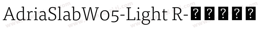 AdriaSlabW05-Light R字体转换